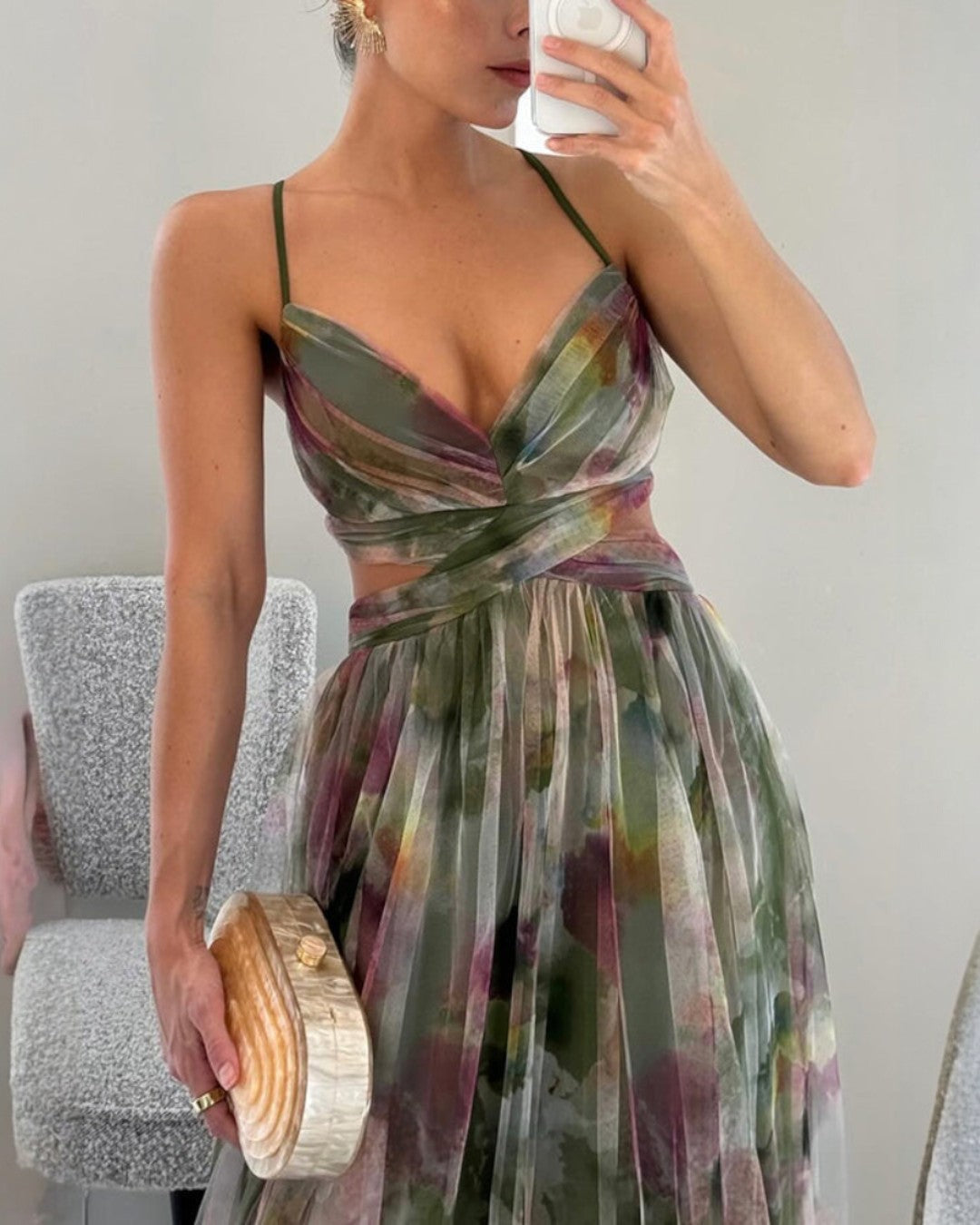 Elegant Silk Marbella Dress
