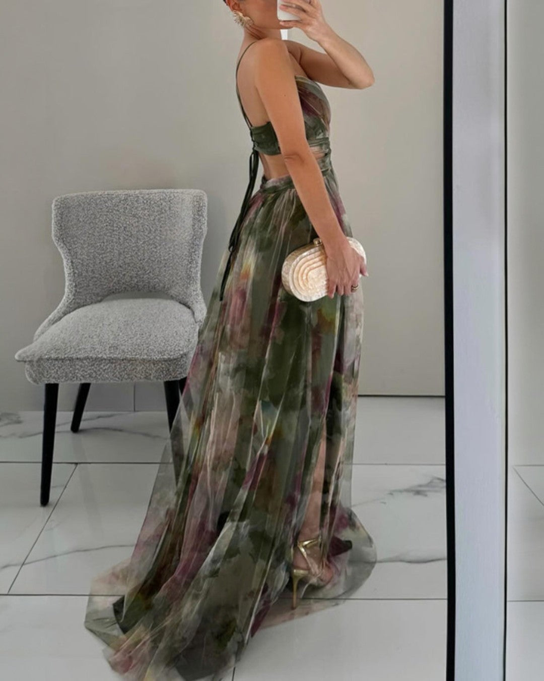 Elegant Silk Marbella Dress