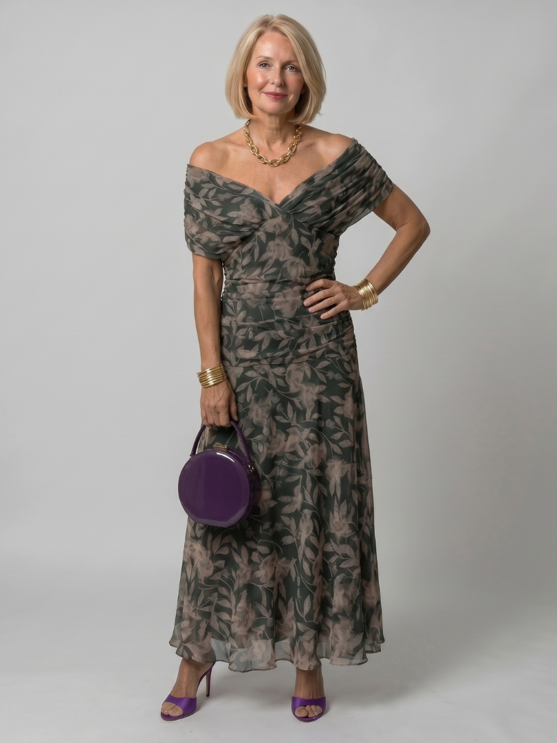 Faye™ | Off-Shoulder Flow Midi Dress