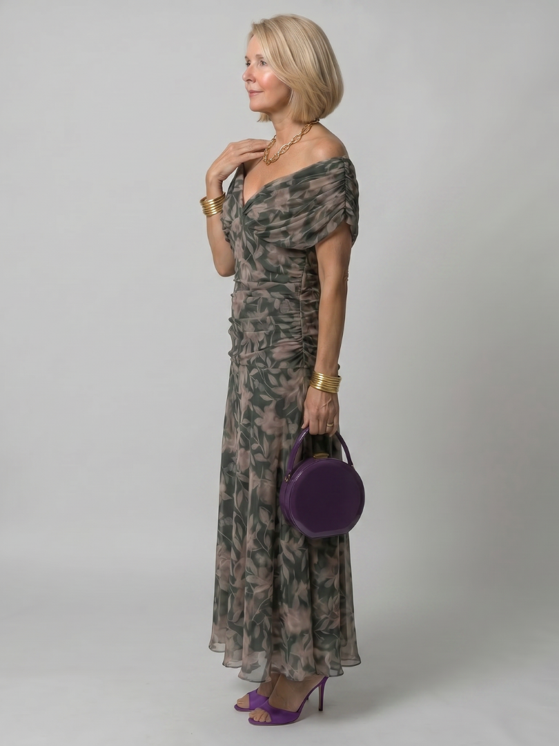 Faye™ | Off-Shoulder Flow Midi Dress