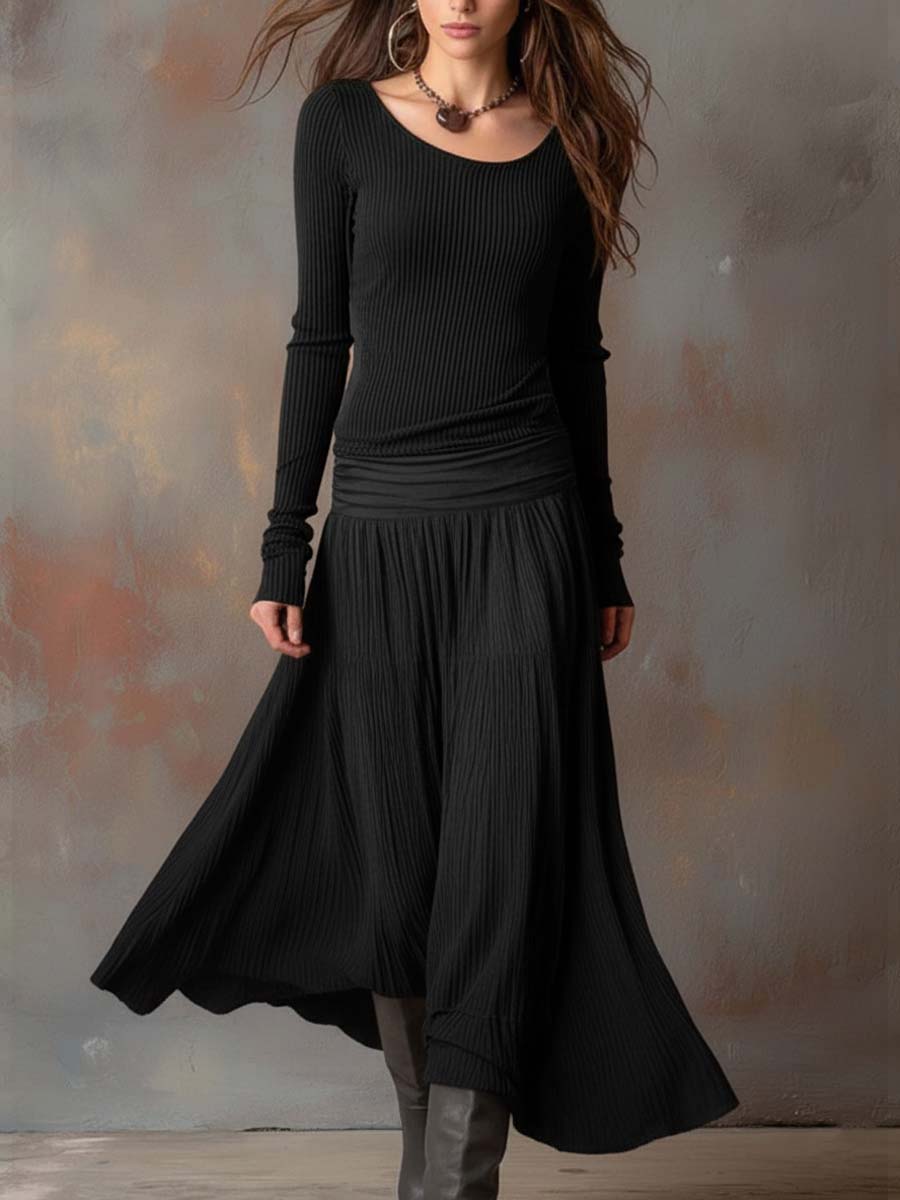 Nora™ | Ribbed Knit Maxi Dress