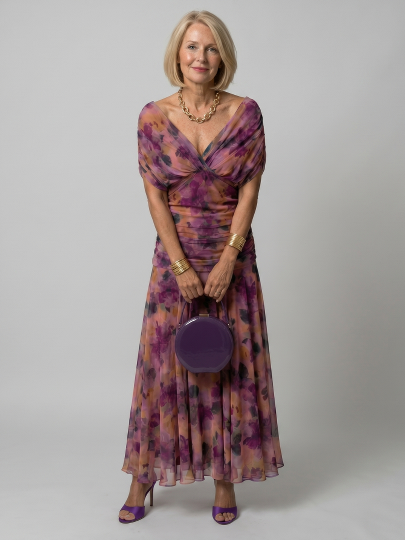 Faye™ | Off-Shoulder Flow Midi Dress