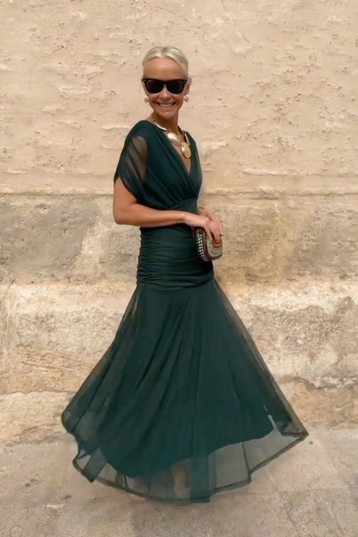 Elegant Silk Santana Dress