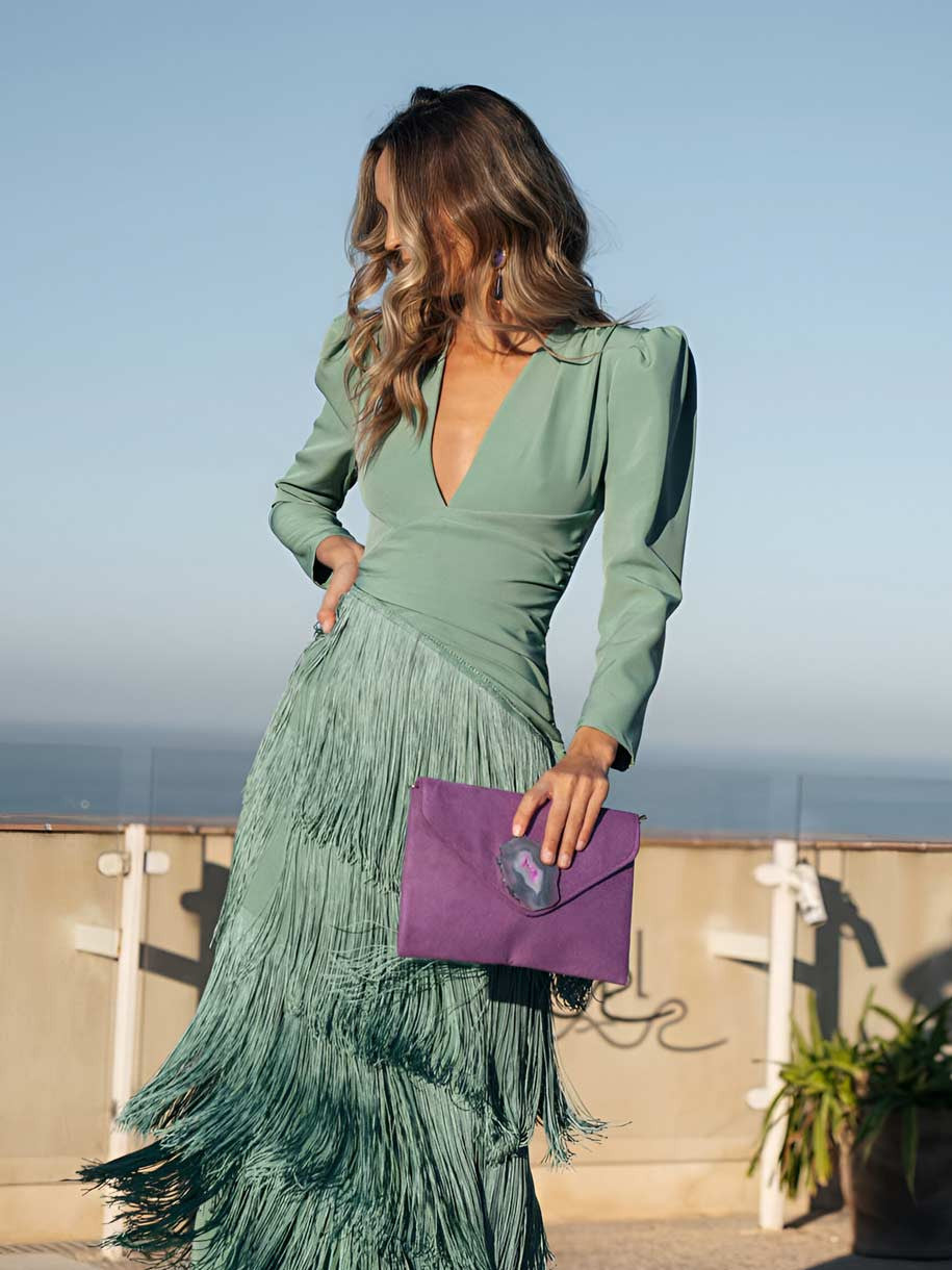 Elegant Flared Fringe Dress