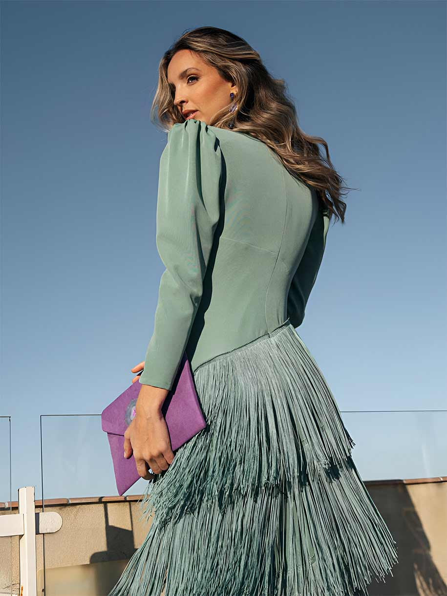 Elegant Flared Fringe Dress