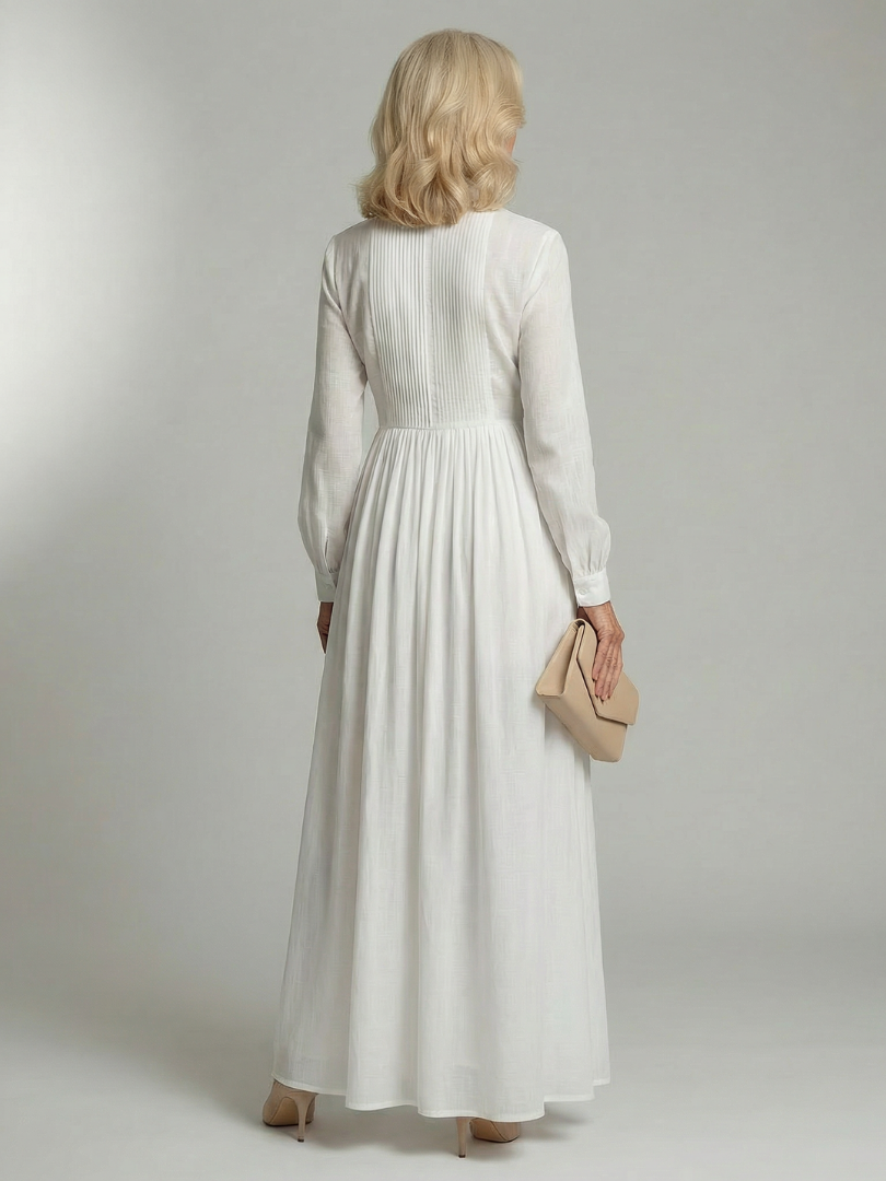 Kate™ | Button-Front Maxi Dress with Pockets