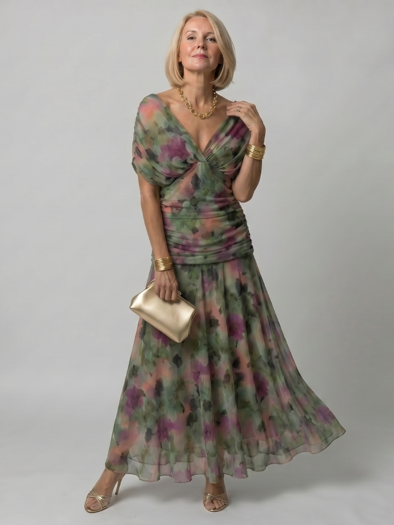Faye™ | Off-Shoulder Flow Midi Dress