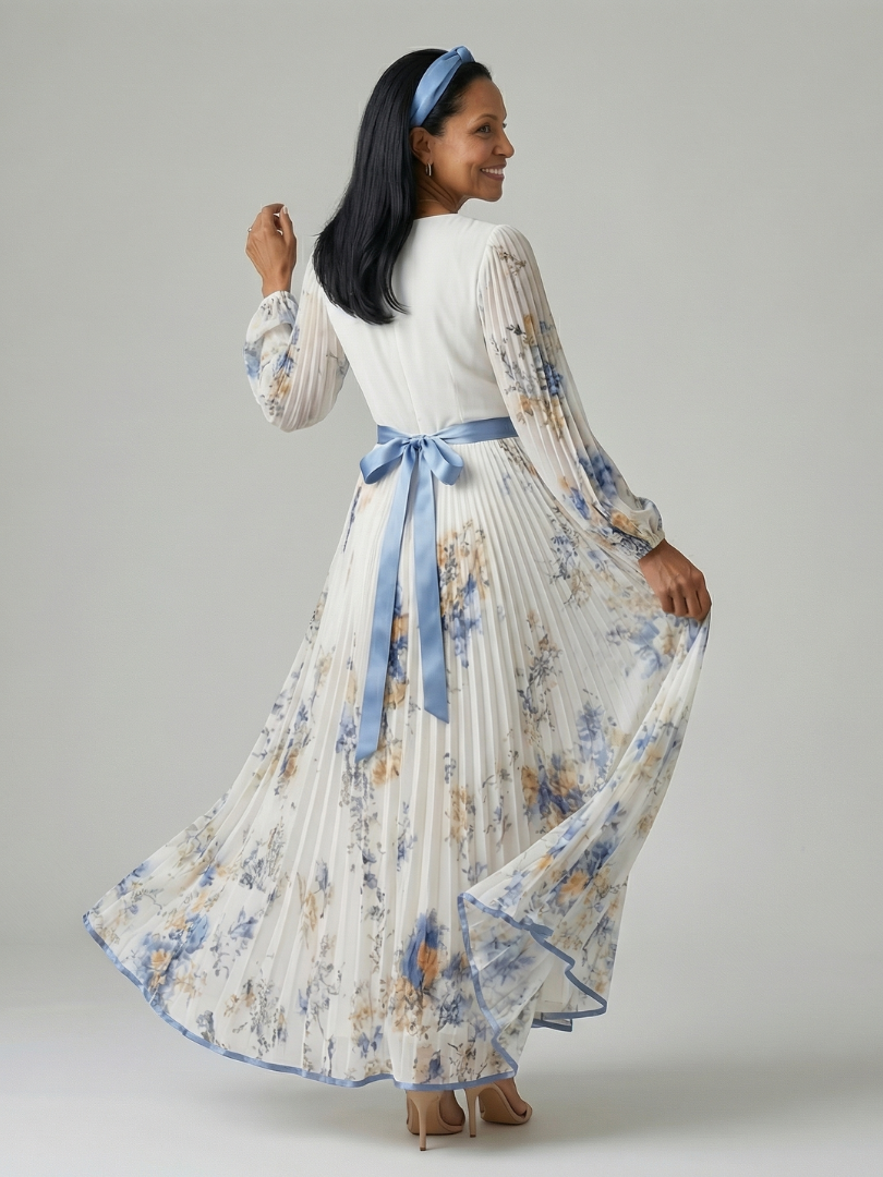 Beatrice™ | Pleated Wrap Midi Dress
