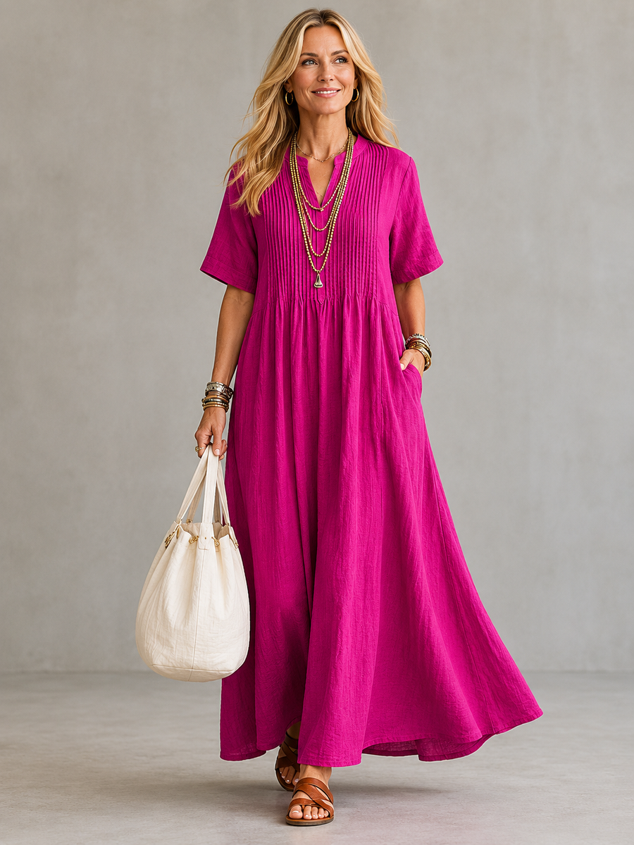 Amoura™ | Elegant Pleated Maxi Dress