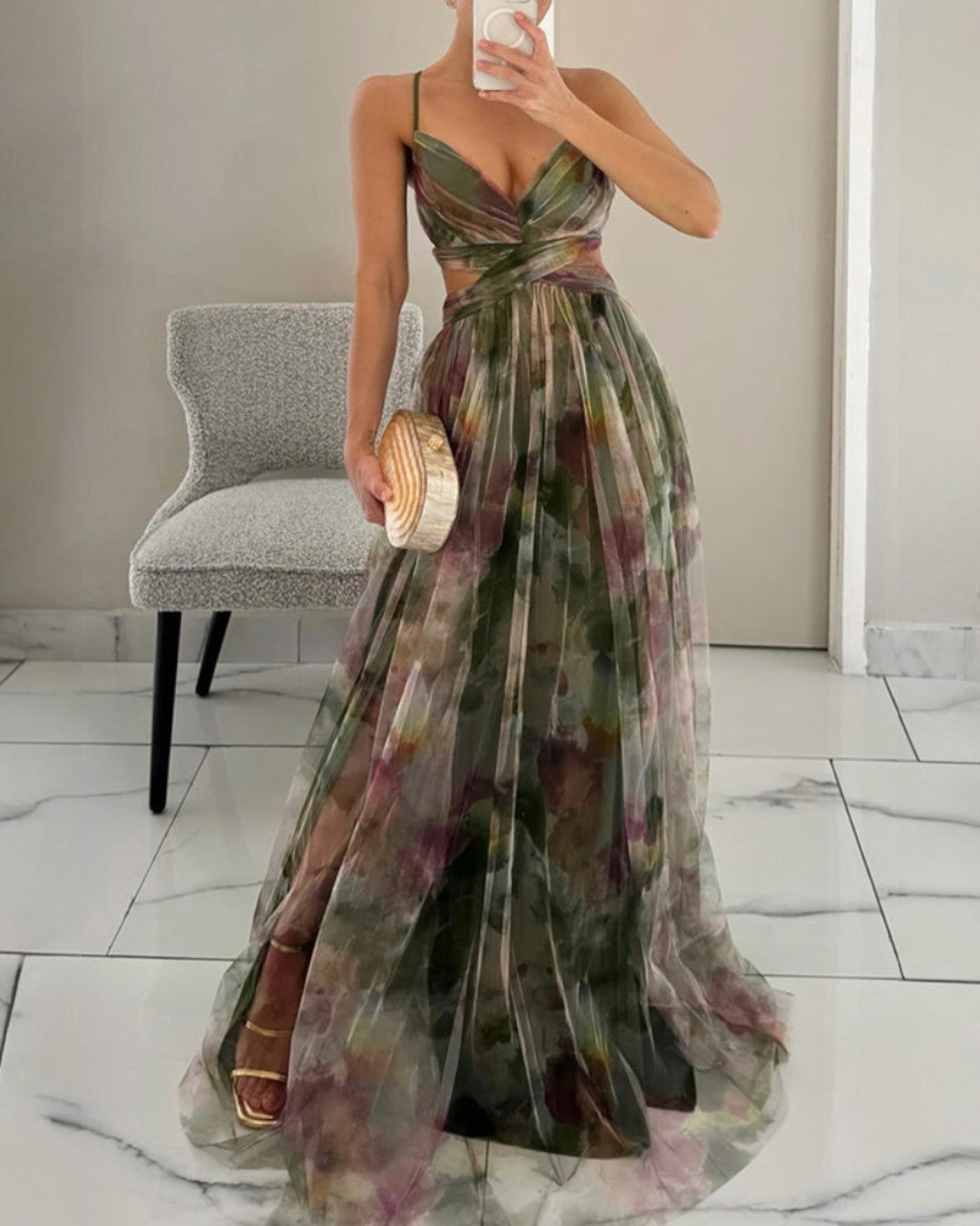Elegant Silk Marbella Dress
