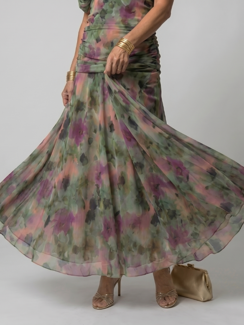 Faye™ | Off-Shoulder Flow Midi Dress