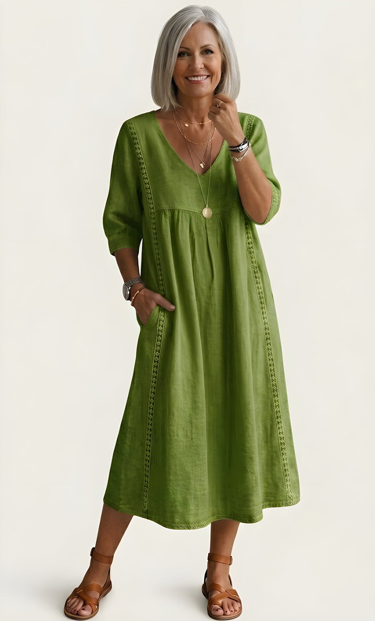 Colette™ | Elegant A-Line Maxi Dress