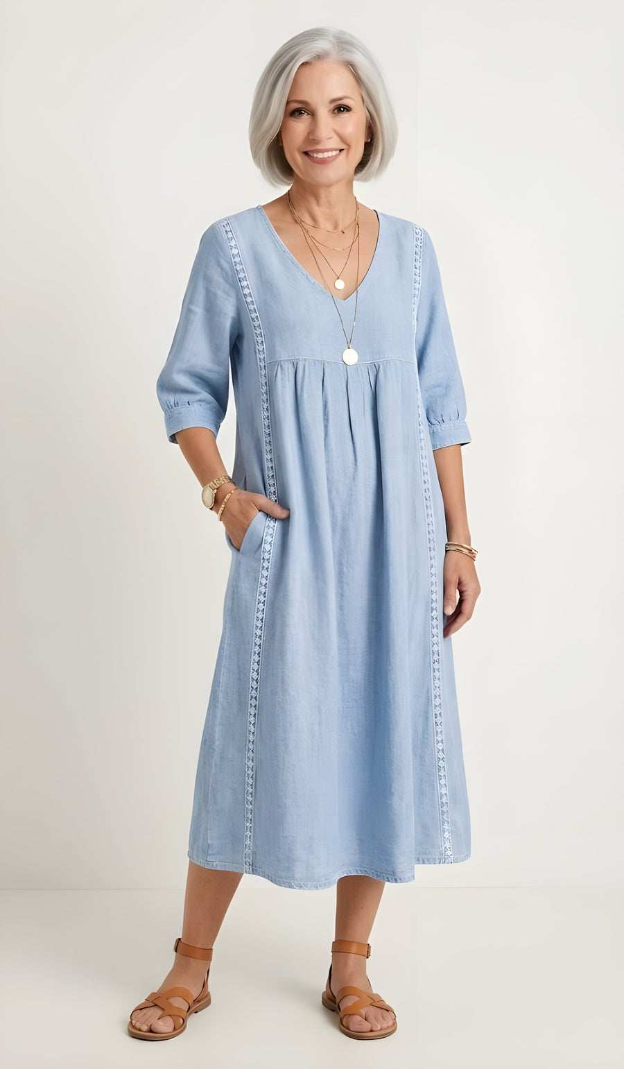 Colette™ | Elegant A-Line Maxi Dress