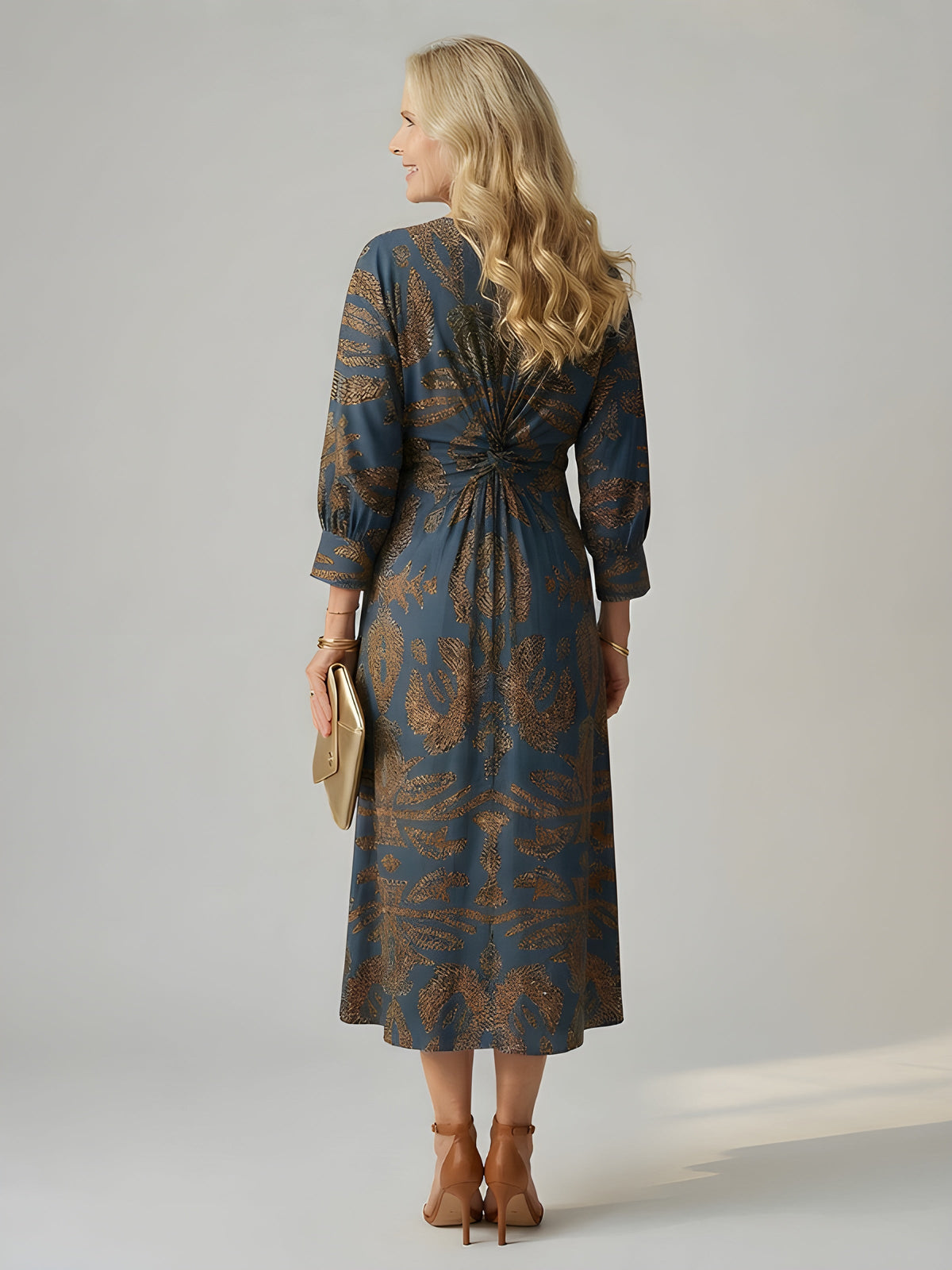 Alisson™ | Wrap V-Neck Midi Dress