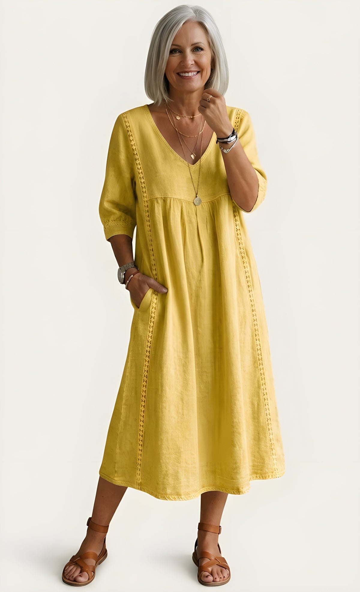 Colette™ | Elegant A-Line Maxi Dress
