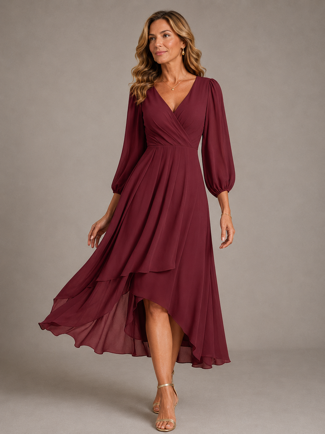 Lottie™ | Elegant V-Neck Maxi Dress