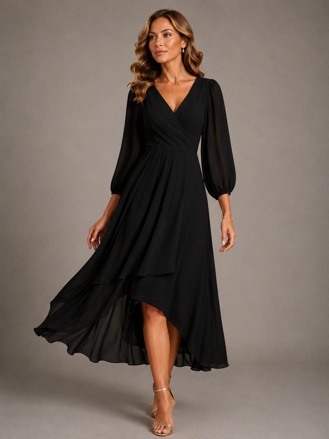 Lottie™ | Elegant V-Neck Maxi Dress