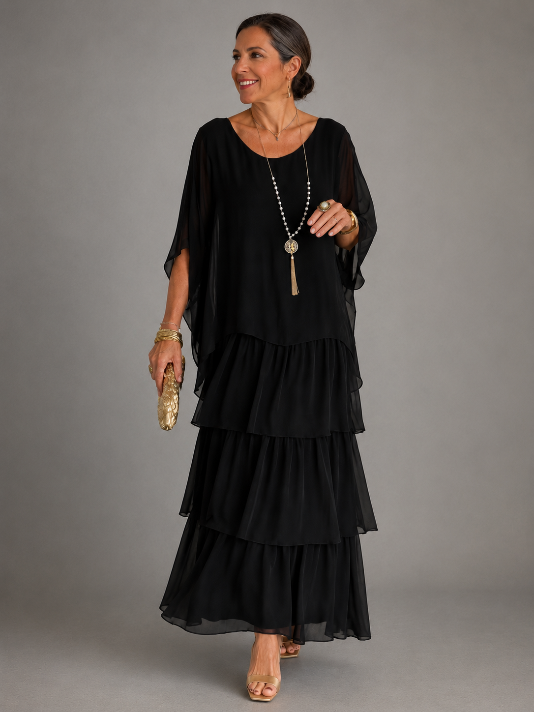 Vanessa™ | Layered Flowing Maxi Dress