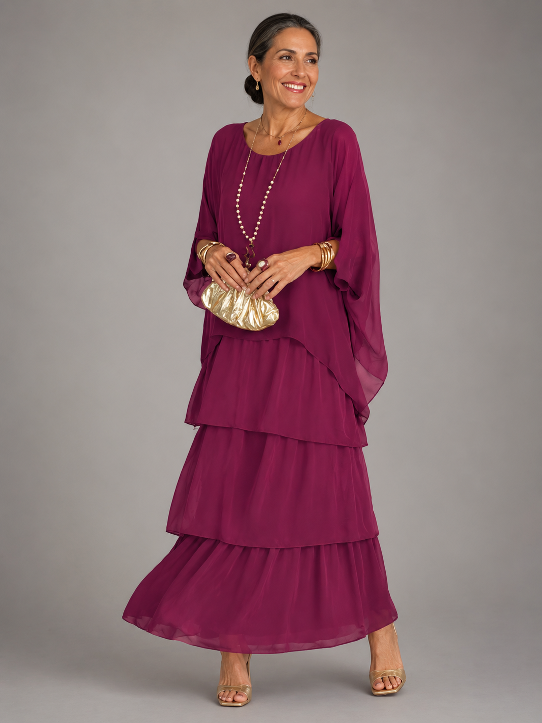 Vanessa™ | Layered Flowing Maxi Dress