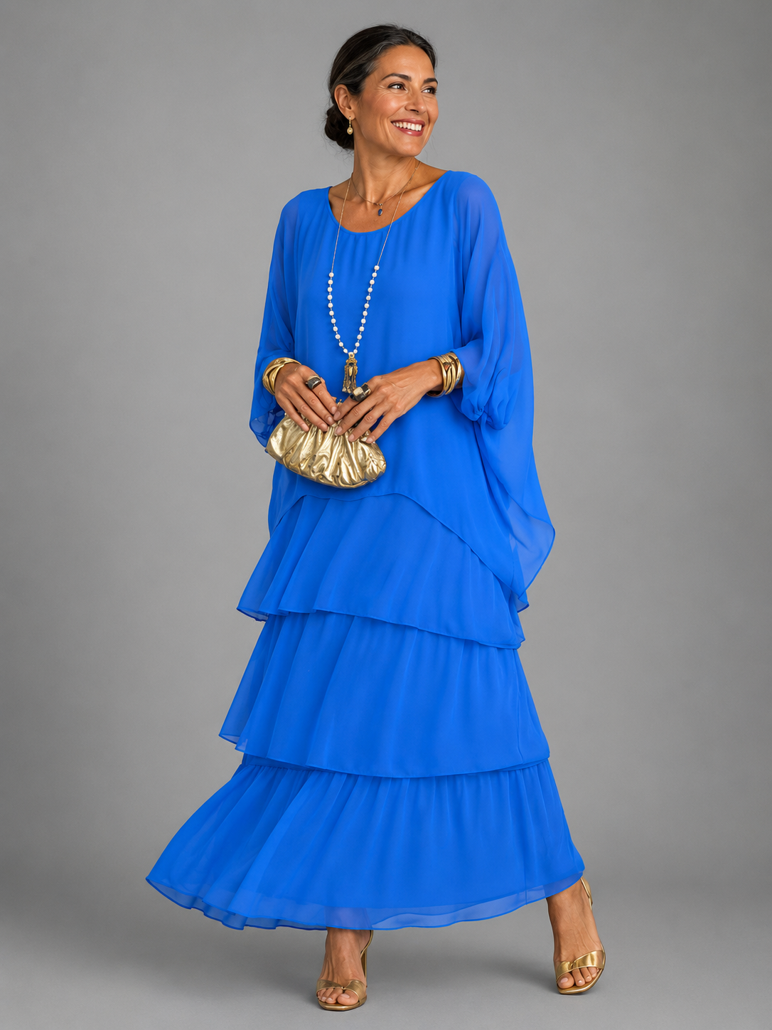 Vanessa™ | Layered Flowing Maxi Dress