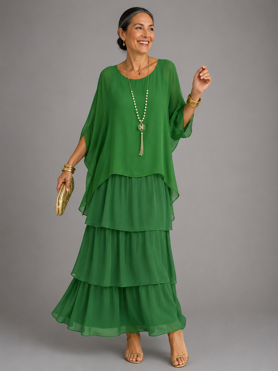Vanessa™ | Layered Flowing Maxi Dress