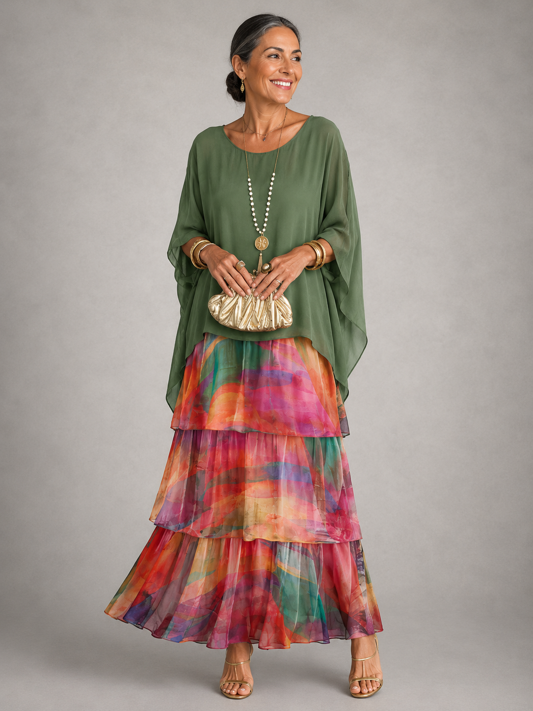 Vanessa™ | Layered Flowing Maxi Dress