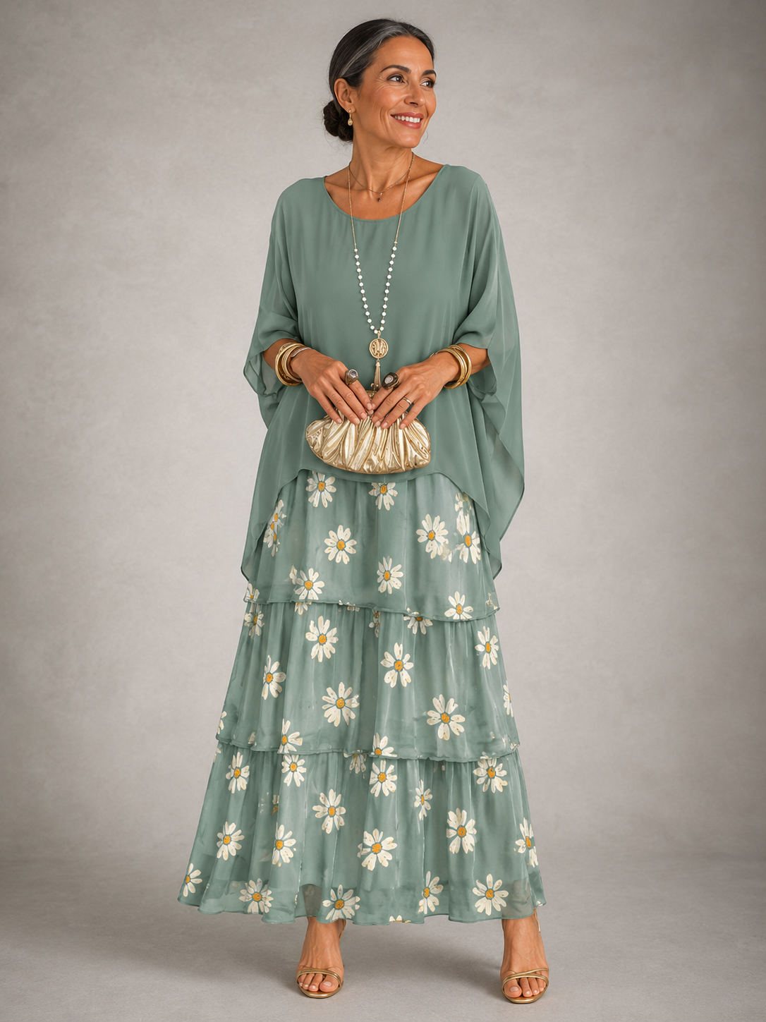 Vanessa™ | Layered Flowing Maxi Dress
