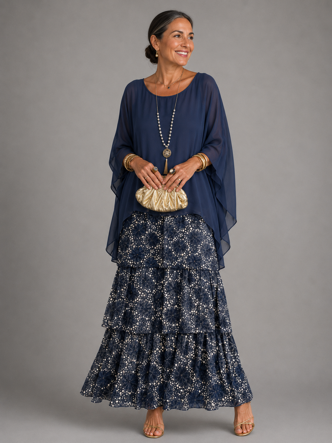 Vanessa™ | Layered Flowing Maxi Dress