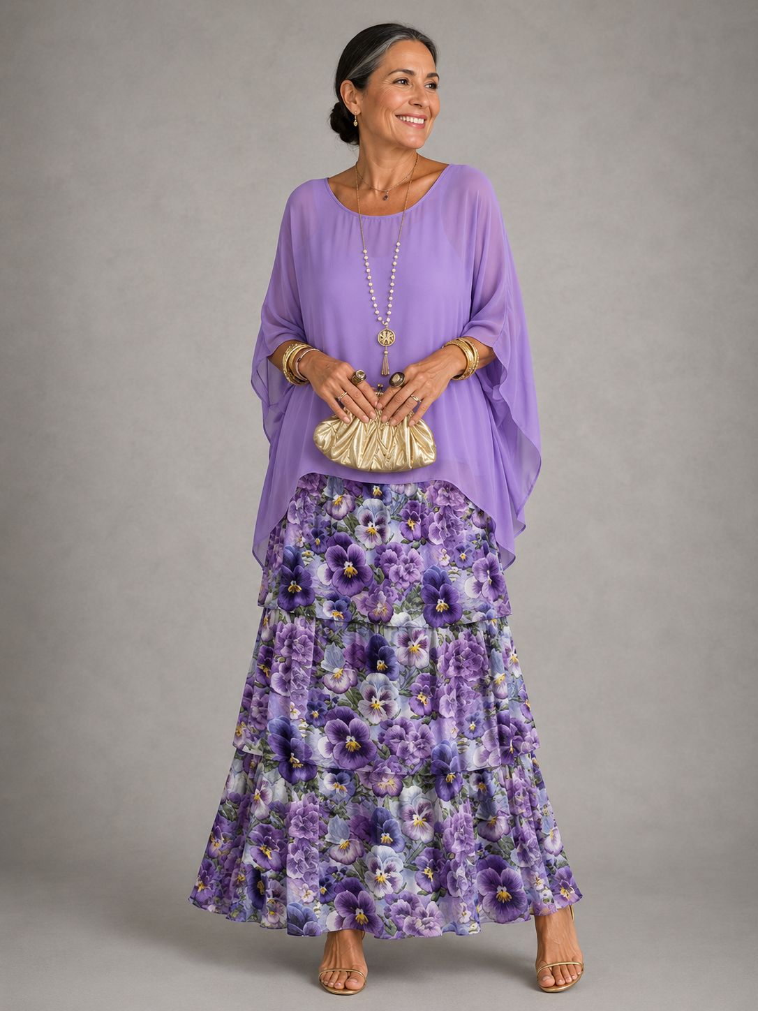 Vanessa™ | Layered Flowing Maxi Dress