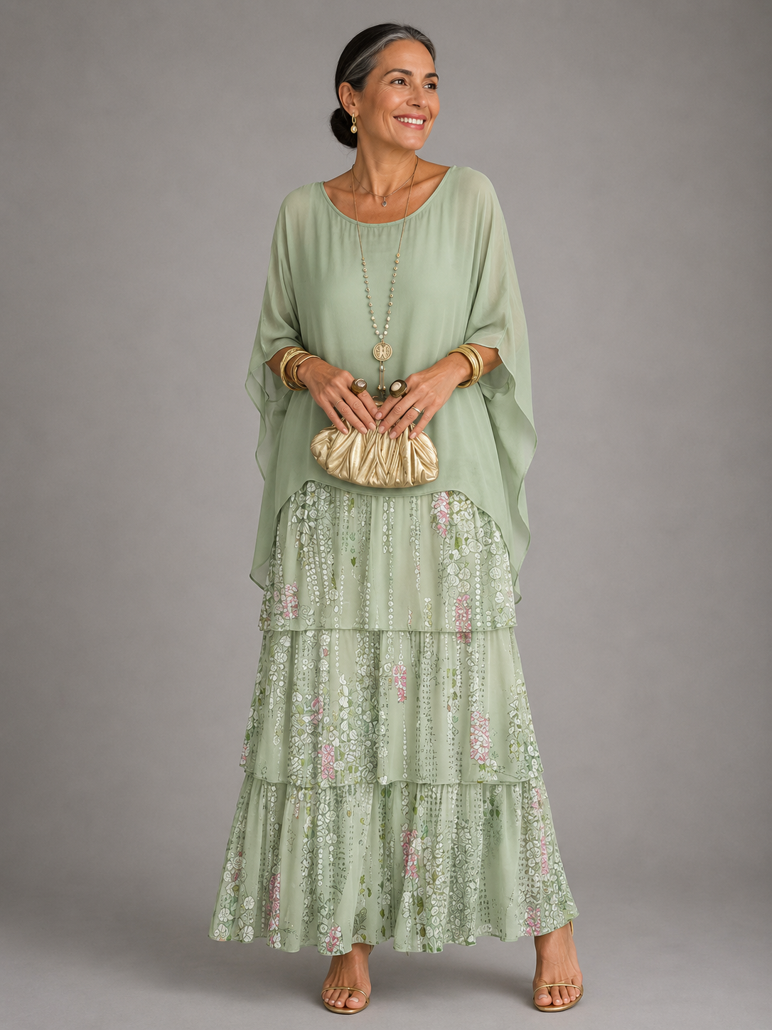 Vanessa™ | Layered Flowing Maxi Dress