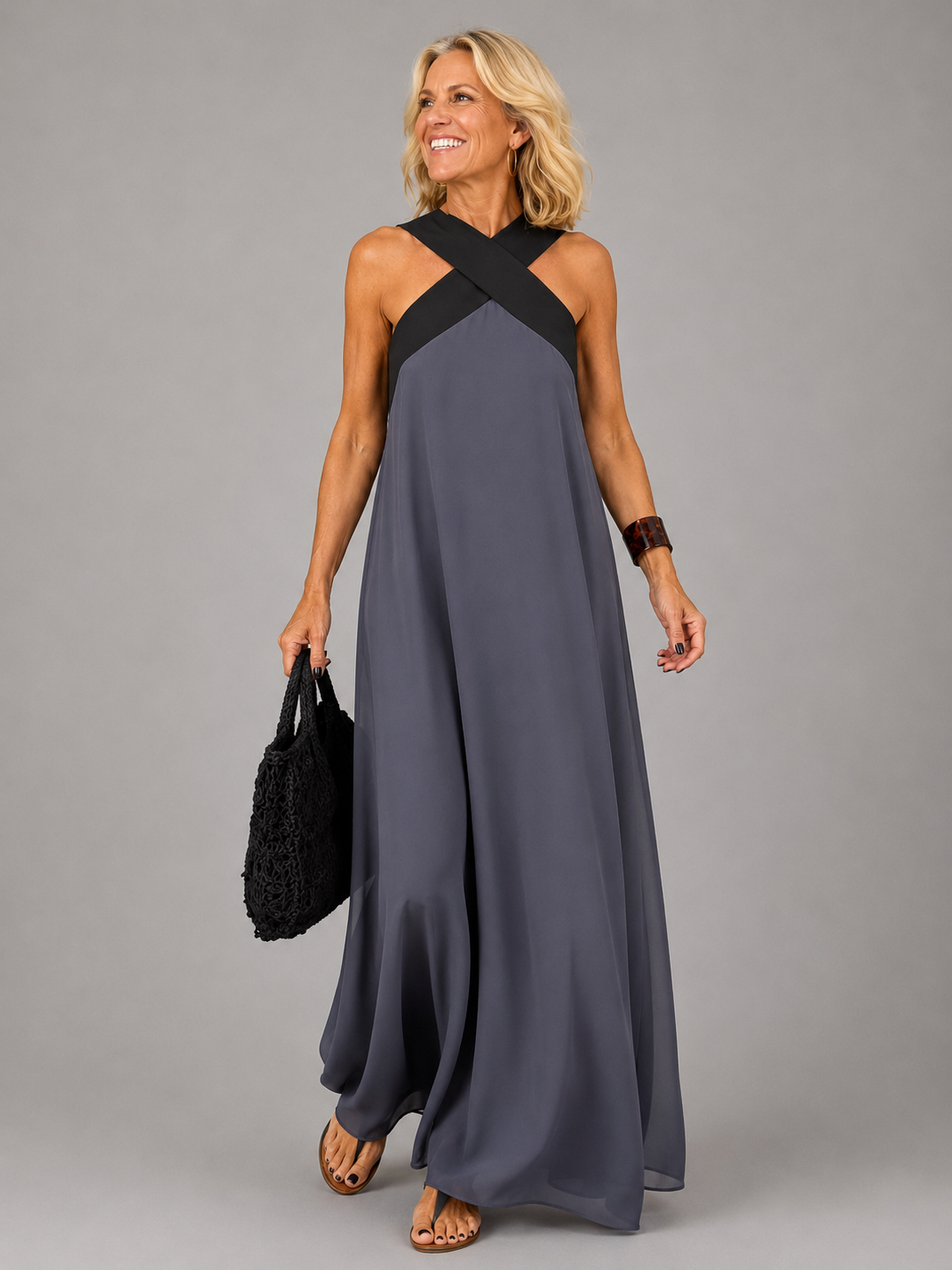 Madelynn™ | Crossover V-Neck Maxi Dress