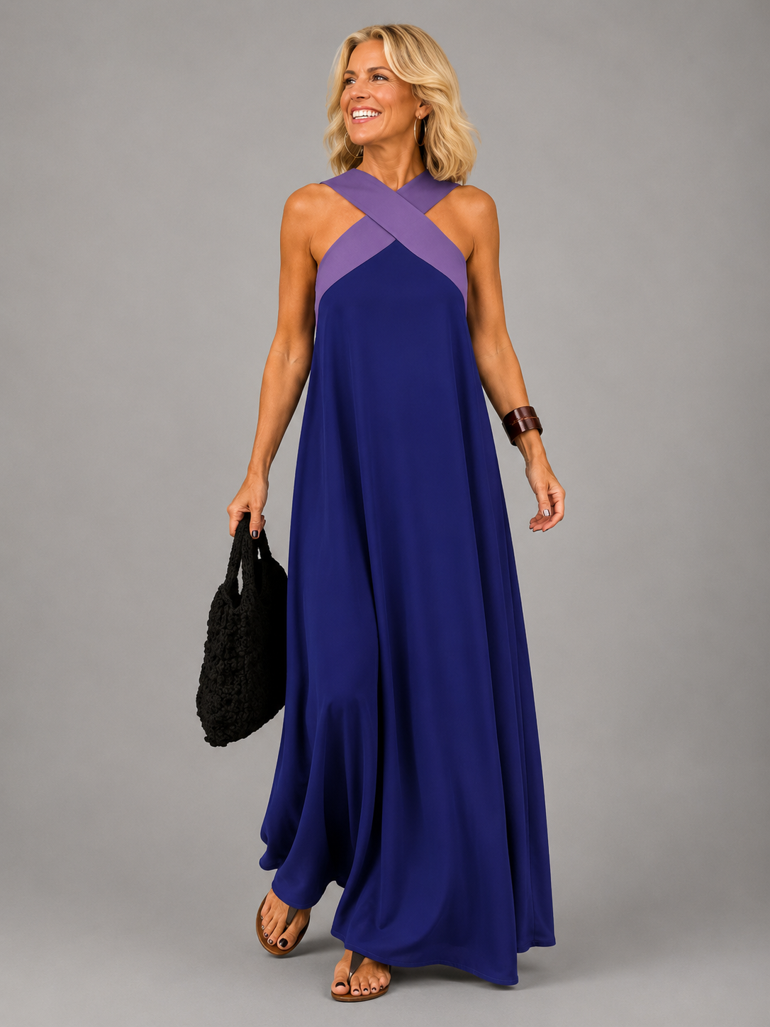 Madelynn™ | Crossover V-Neck Maxi Dress