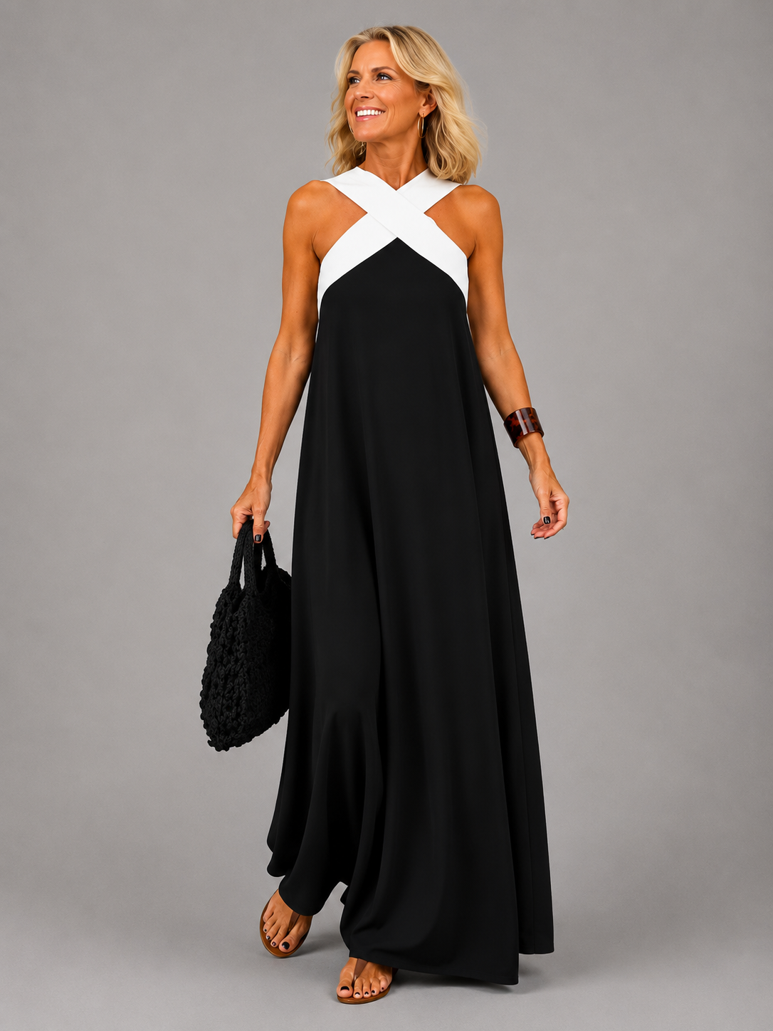Madelynn™ | Crossover V-Neck Maxi Dress