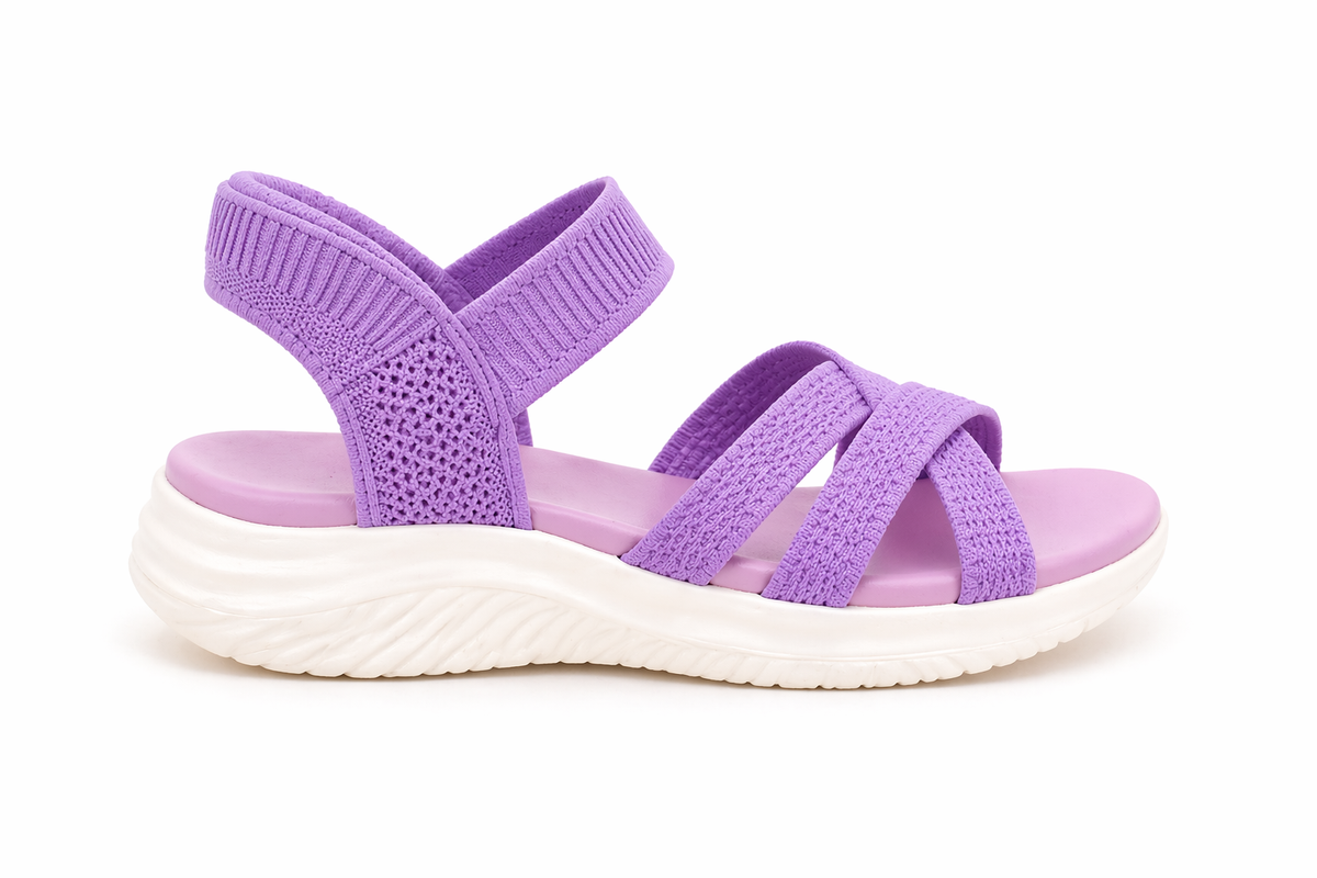 Lavinia | Purple Ultra Flex Knit Sandals