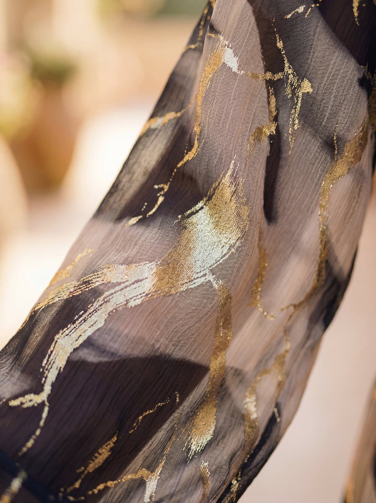 Printed Gauze Dress - Elegance and Sophistication