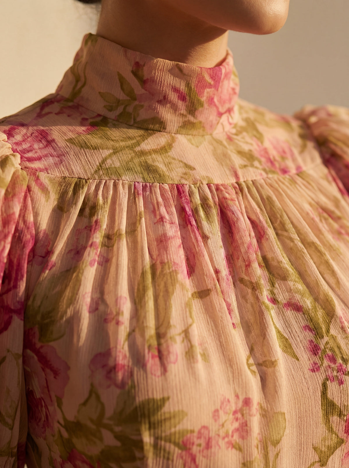 Elegant Silk Rosario Dress