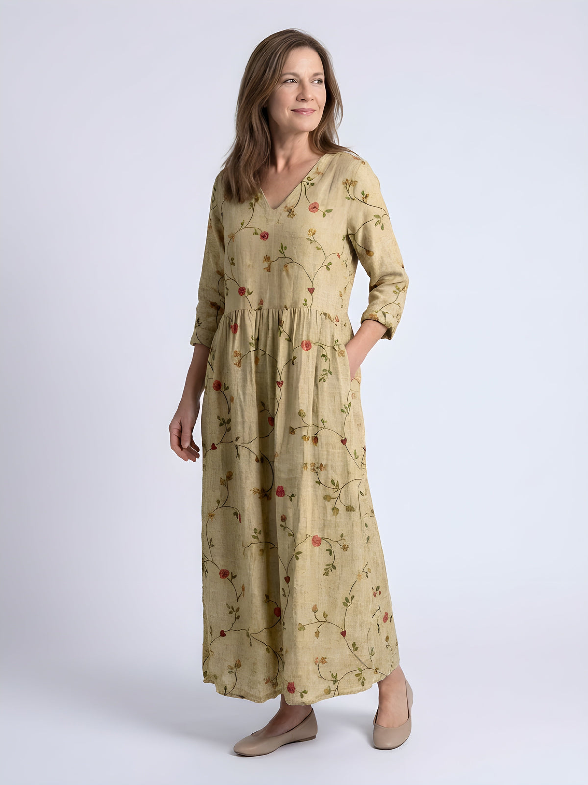 Marley™ | Floral V-Neck Maxi Dress