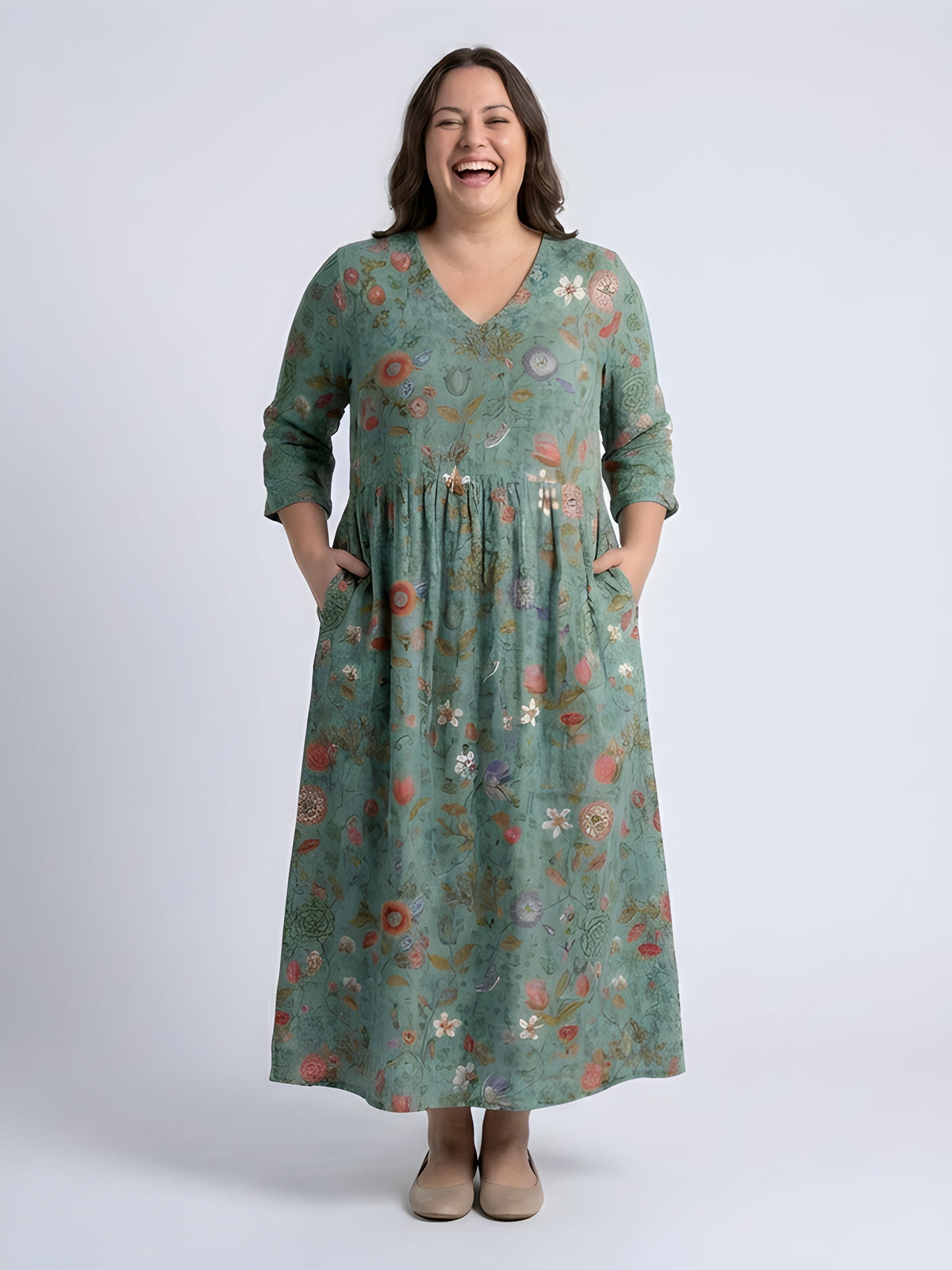 Marley™ | Floral V-Neck Maxi Dress