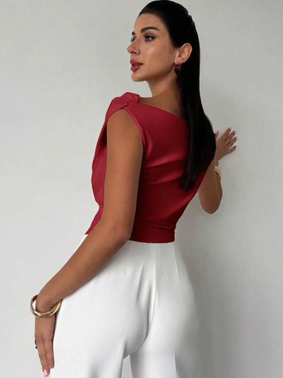 Saskia | Draped Off Shoulder Evening Top