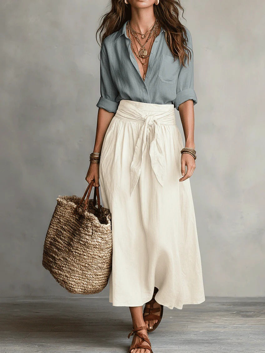 River | Tie-Waist Midi Set