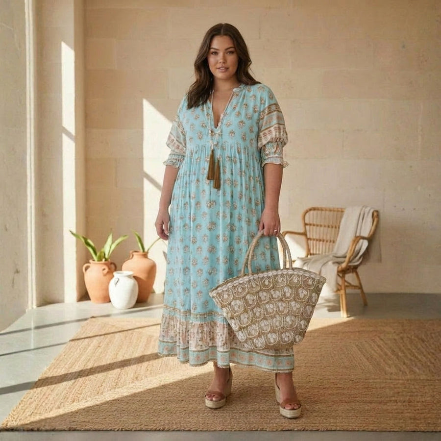 Verity™ | Bohemian Midi Beach Dress