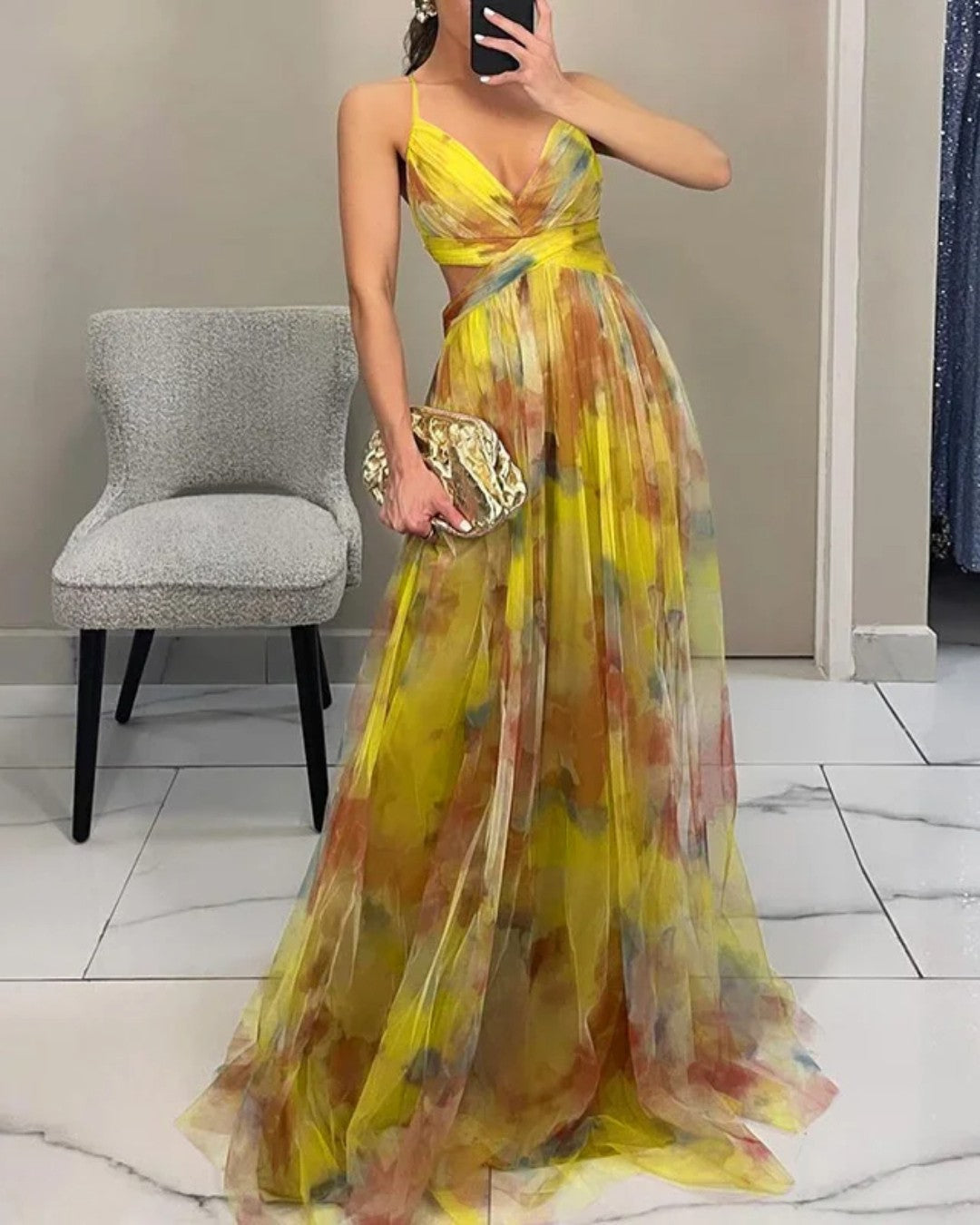 Elegant Silk Marbella Dress