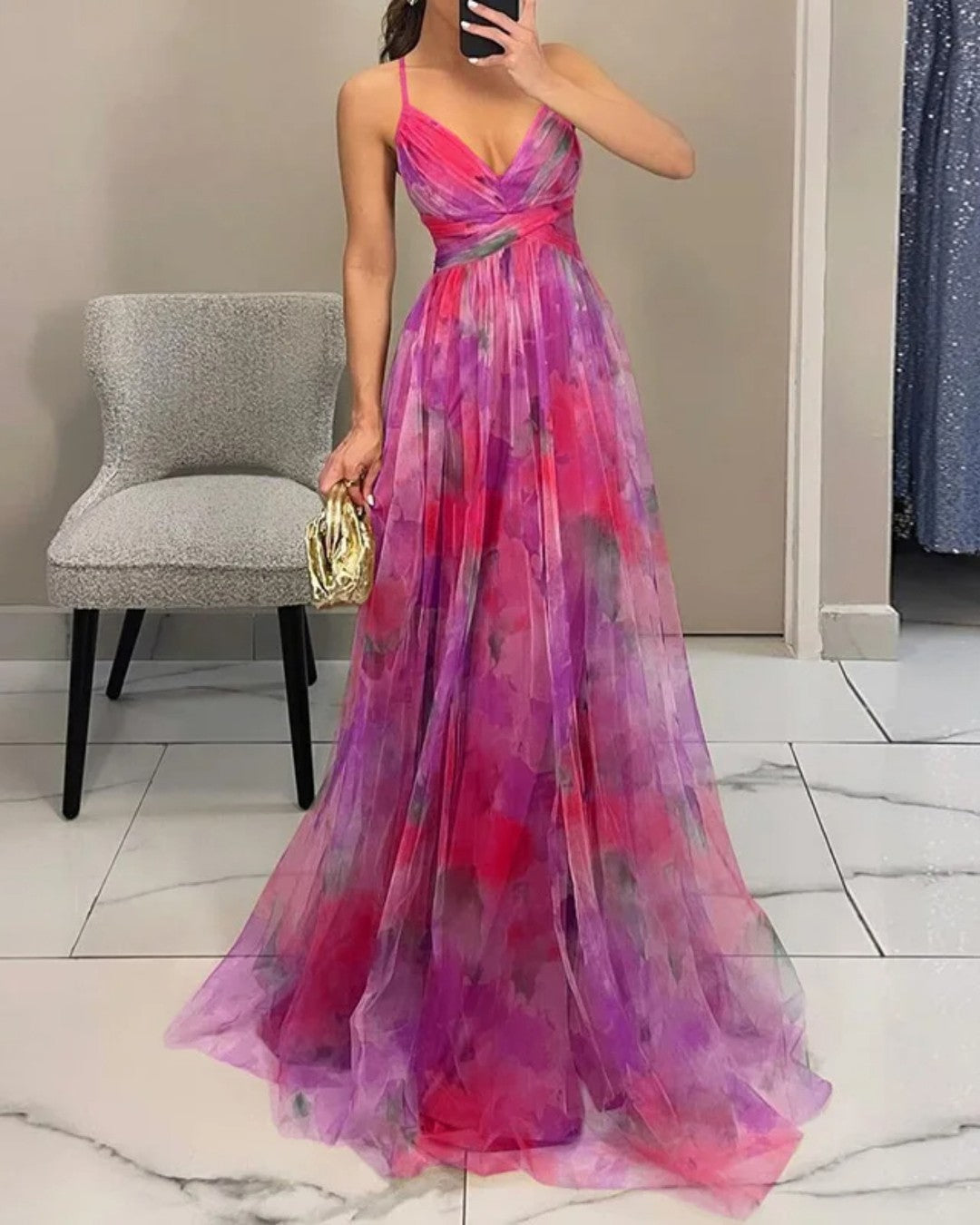 Elegant Silk Marbella Dress