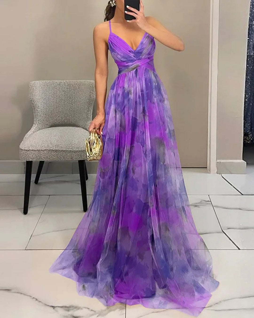 Elegant Silk Marbella Dress