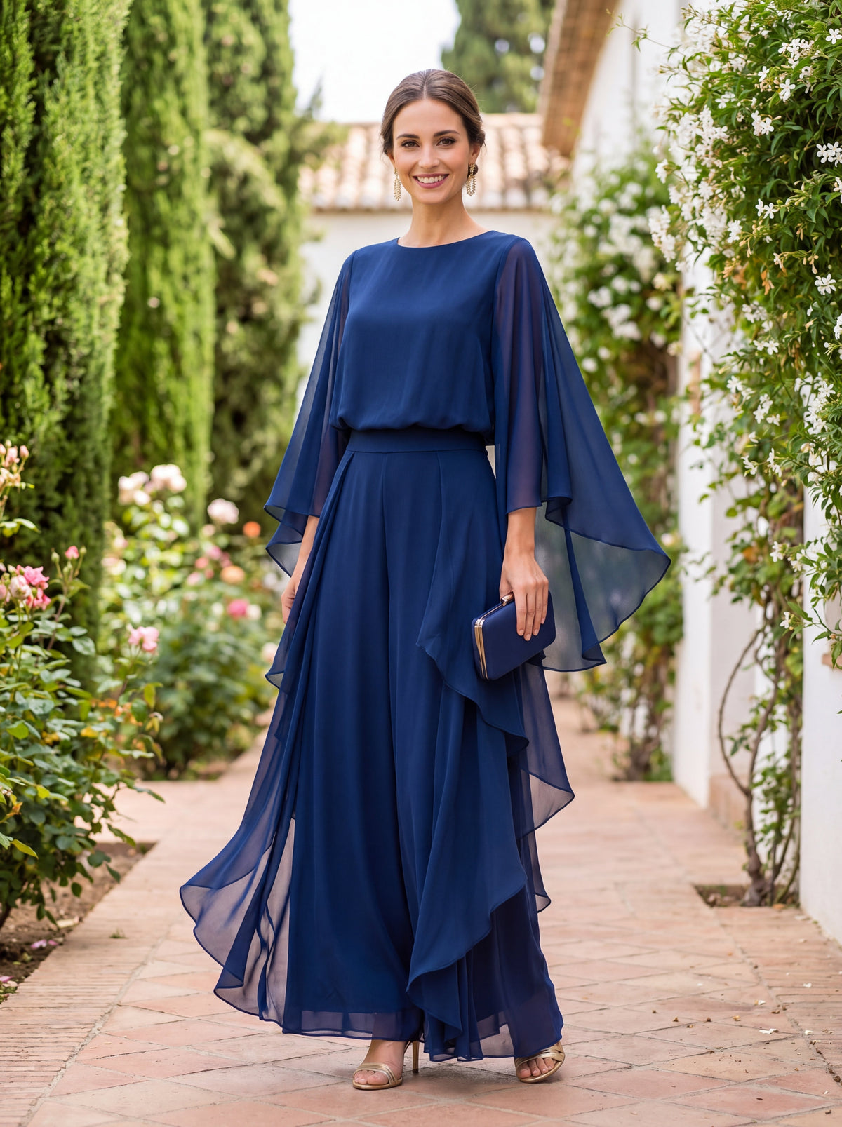 Elegant and Refined Lázaro Two-Piece Set in Crepe