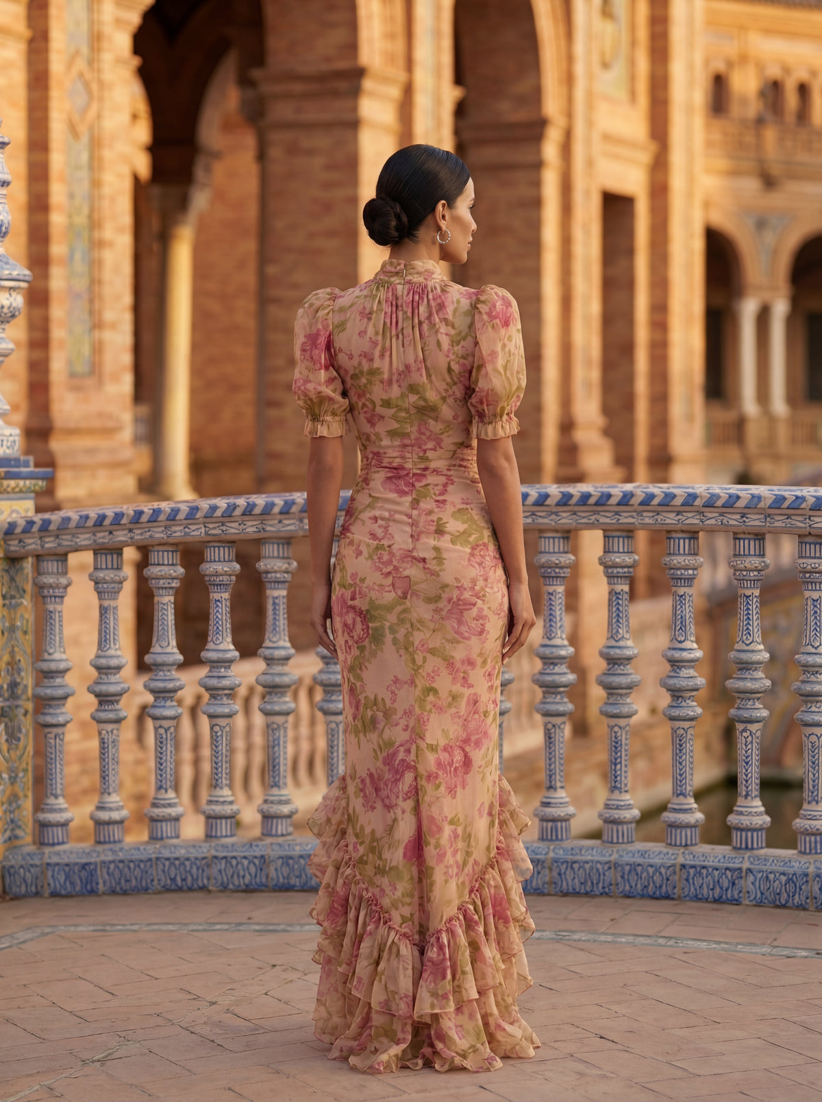 Elegant Silk Rosario Dress