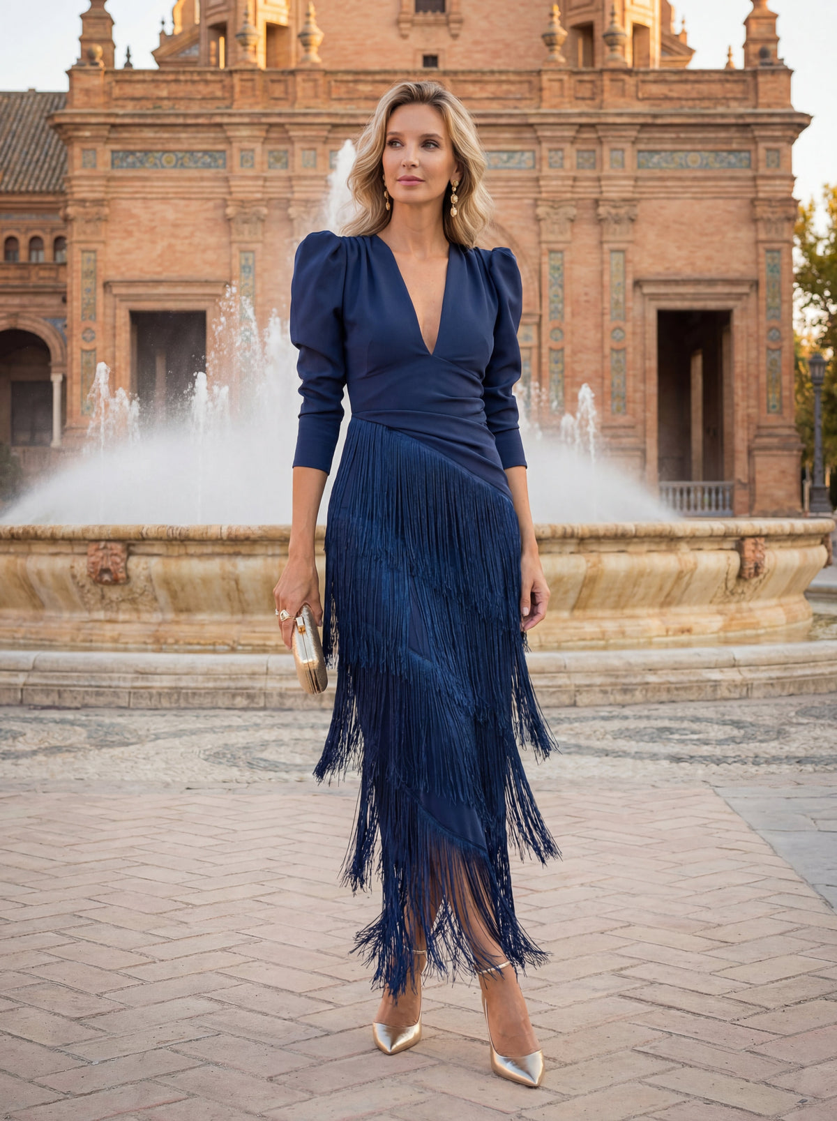 Elegant Flared Fringe Dress