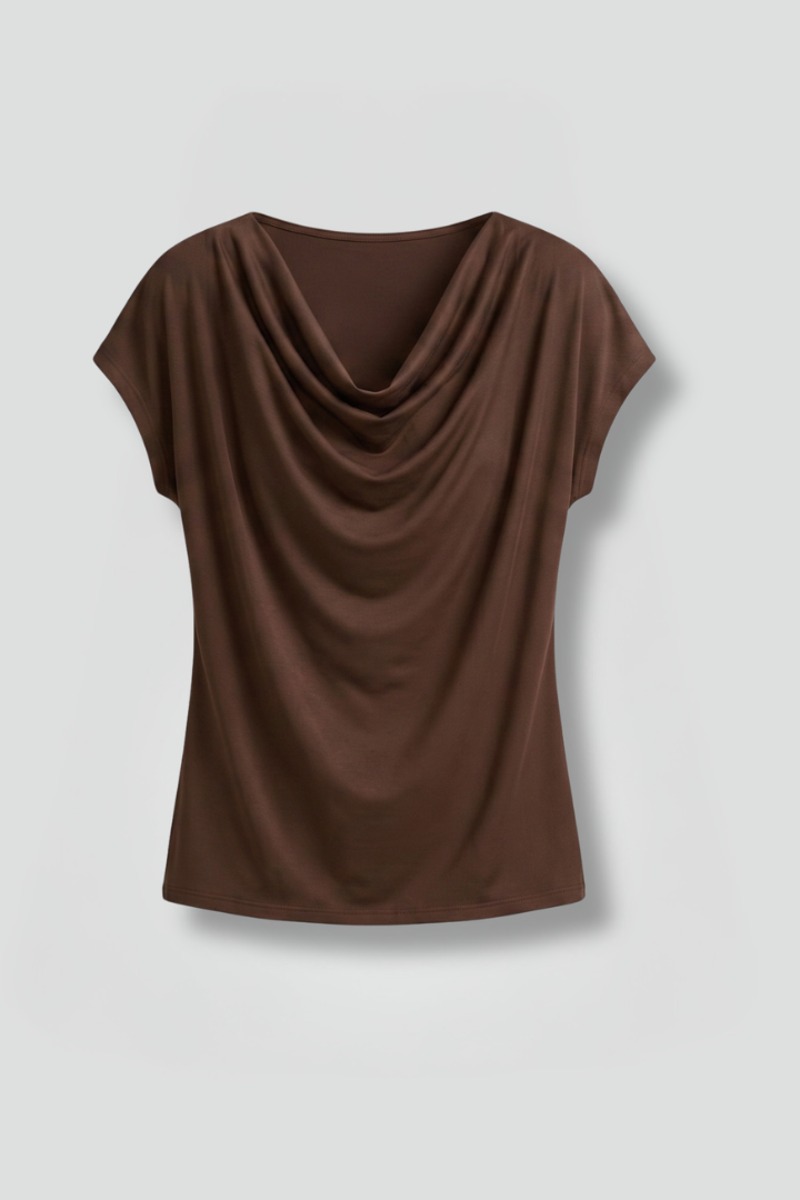 Imogen | Cowl Neck Draped Work Blouse