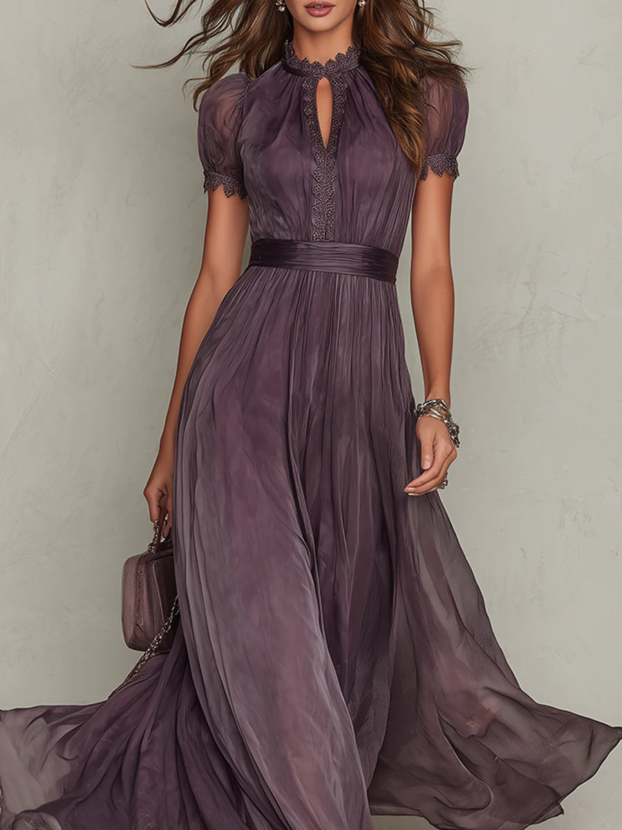 Flavia Long Dress in Luxurious Fabric - Unmatched Elegance