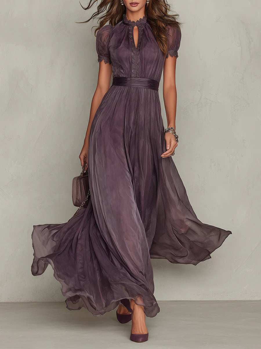 Flavia Long Dress in Luxurious Fabric - Unmatched Elegance